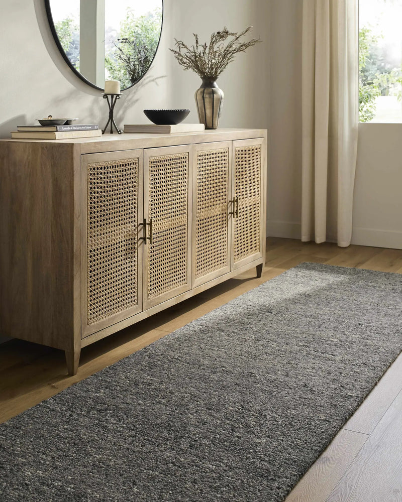 Sevan Charcoal Wool Area Rug by Boutique Rugs