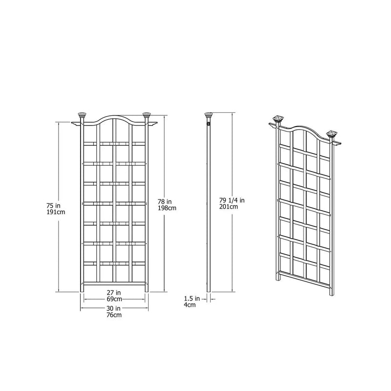 79-inch Outdoor Lattice Panel Garden Plant Trellis by HomePacific