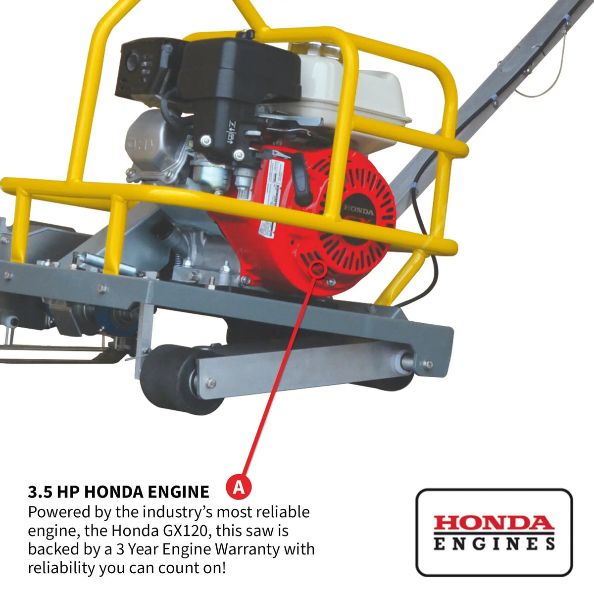 6" Early Entry Green Concrete Saw with 3.5 HP Honda GX120 Engine, photo 5 of 13