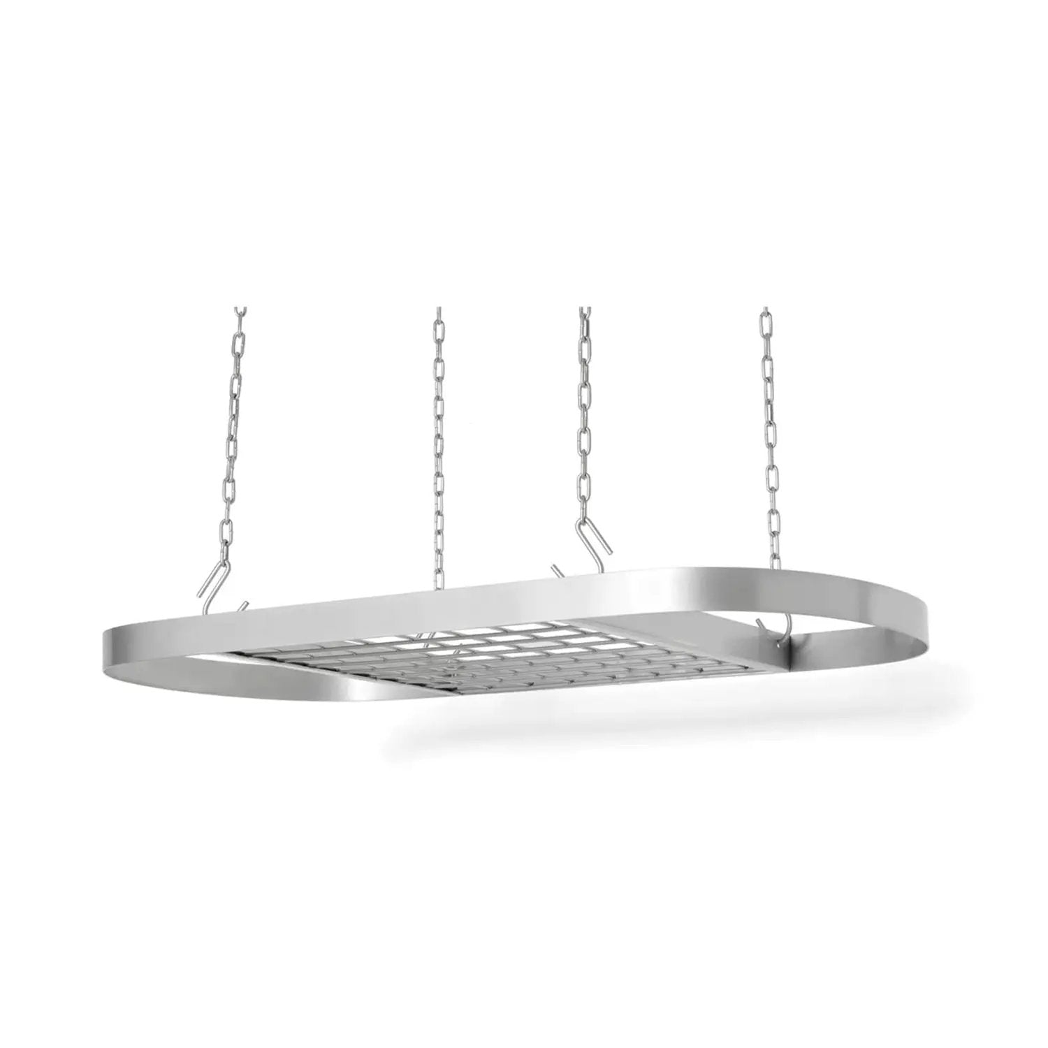 Heavy Duty Carbon Steel Ceiling Mount Kitchen Pot Rack with 16 Hanging Hooks by HomePacific