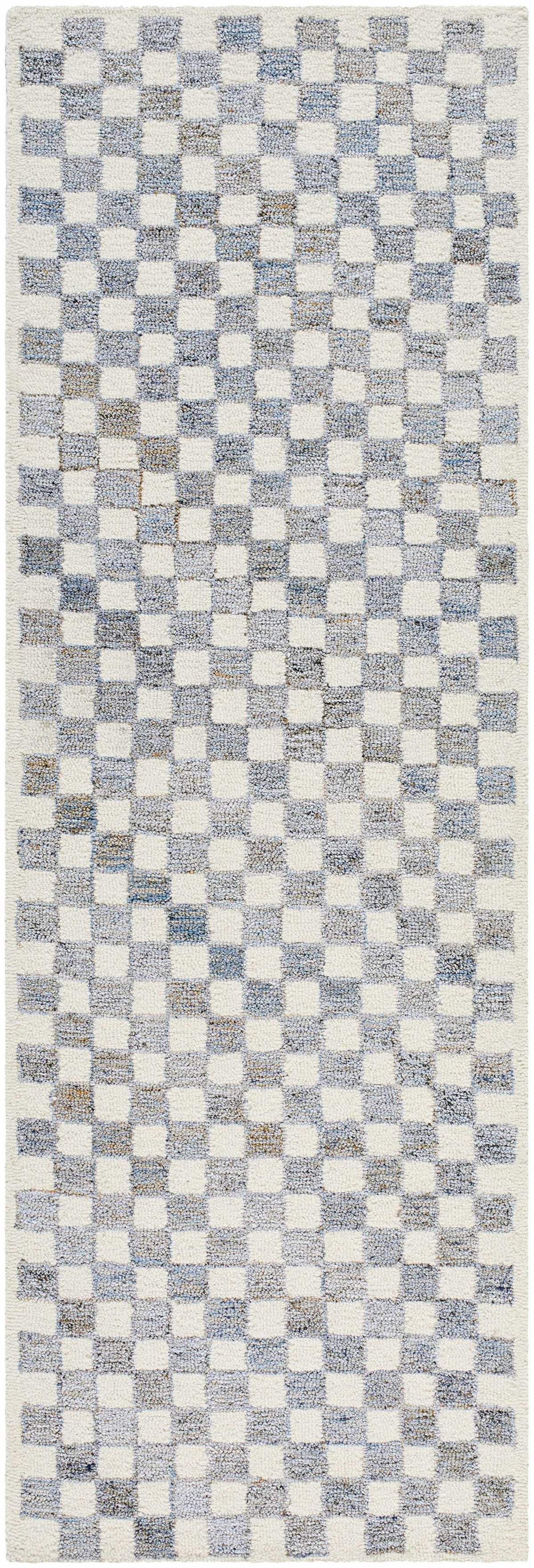 Halen Gray Checkered Area Rug, photo 3 of 9