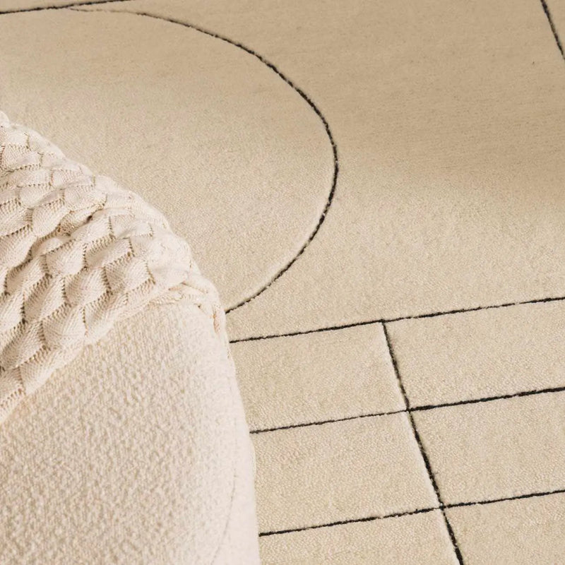 Fusao Rose Cream Area Rug - Clearance by Boutique Rugs