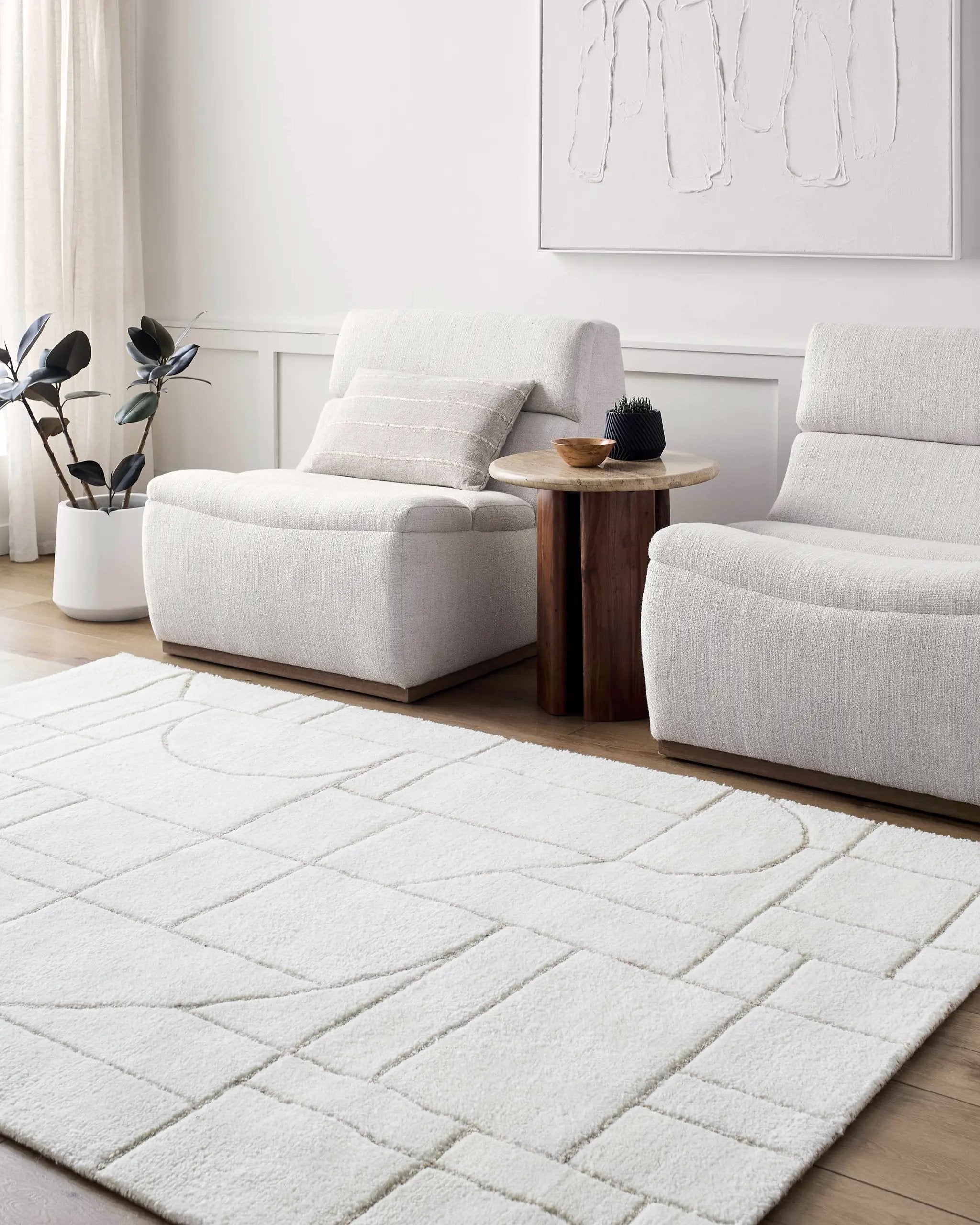 Fusao Beige Area Rug by Boutique Rugs