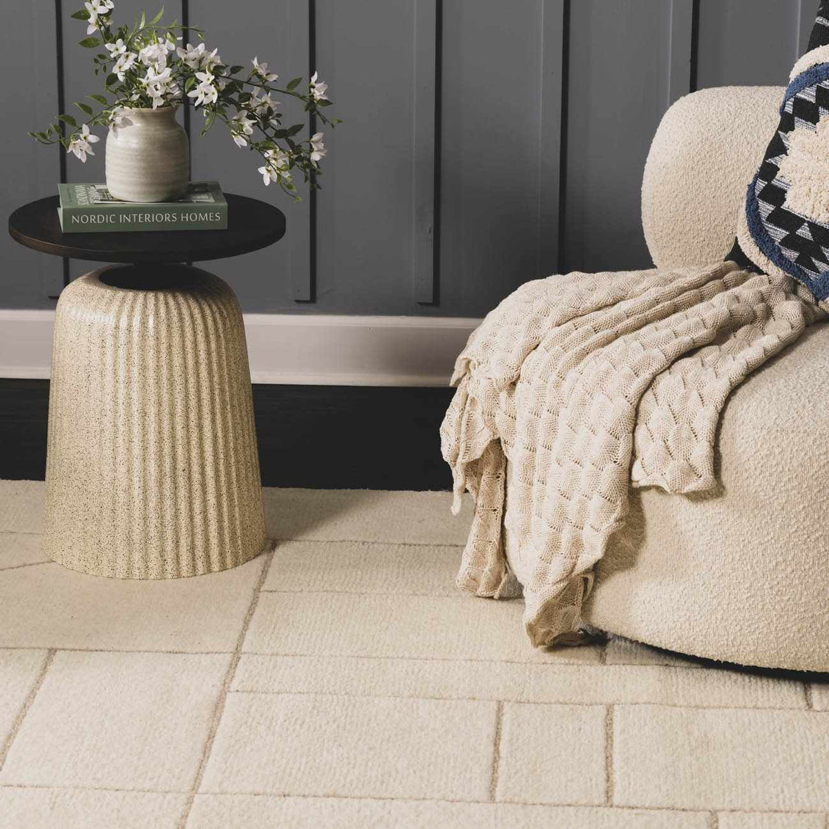 Fusao Beige Area Rug, installed in a room 4