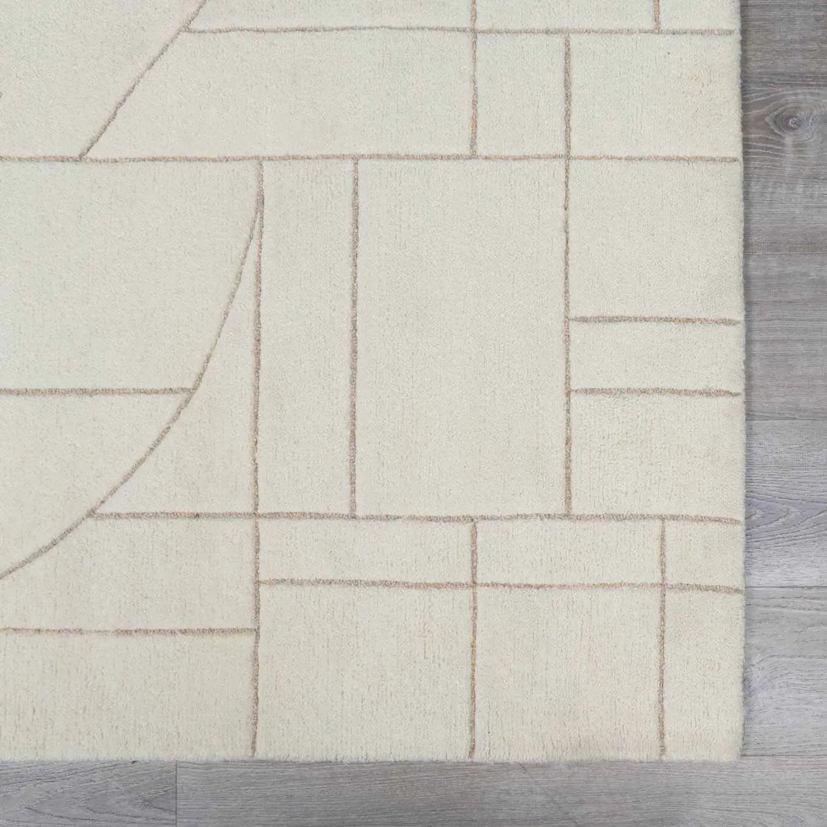 Fusao Beige Area Rug, sample swatch