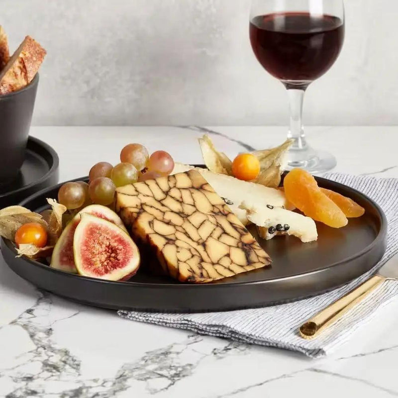 16-Piece Stoneware Dinnerware Set in Matte Black - Service for 4 by HomePacific