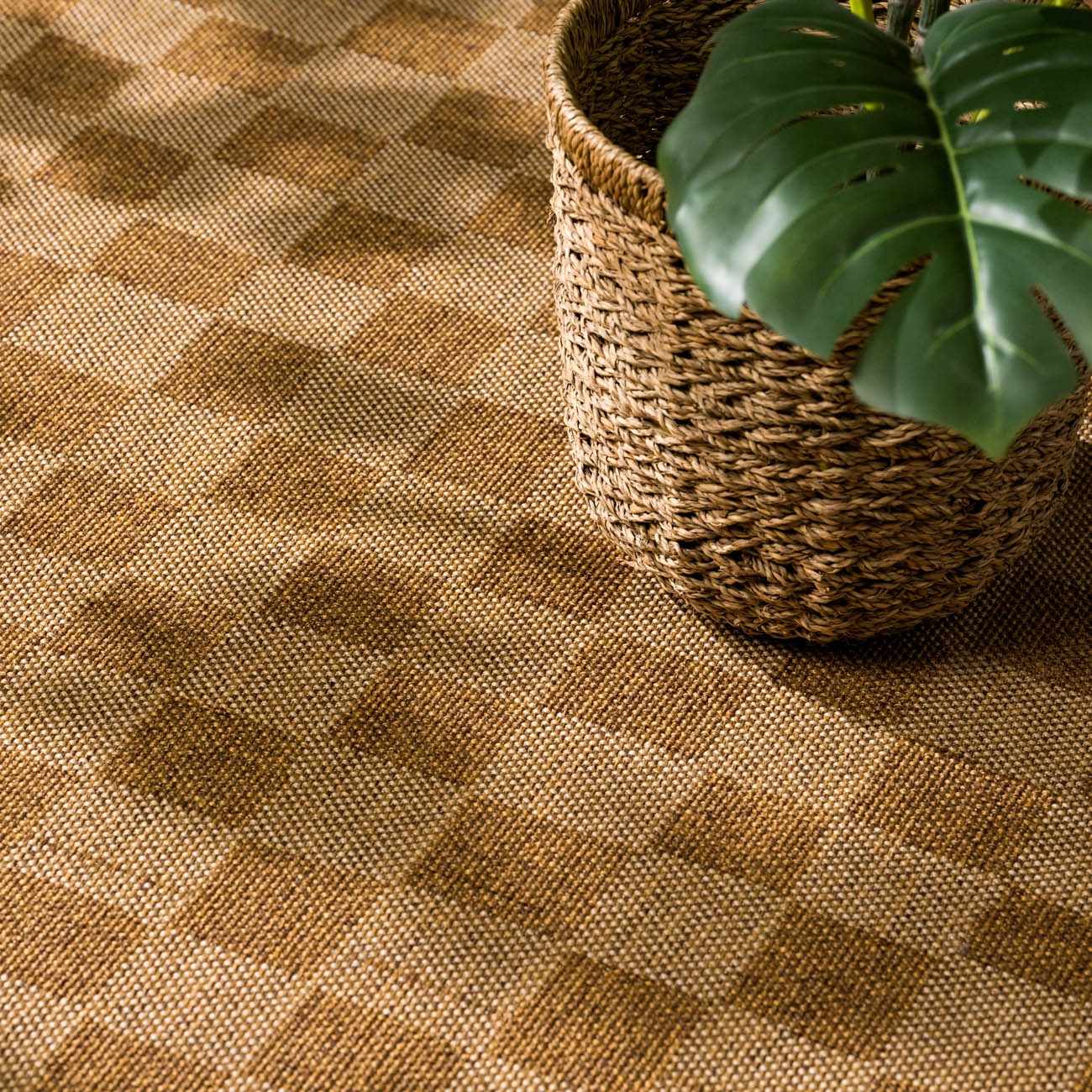 Kuval Checkered Brown Outdoor Rug by Boutique Rugs