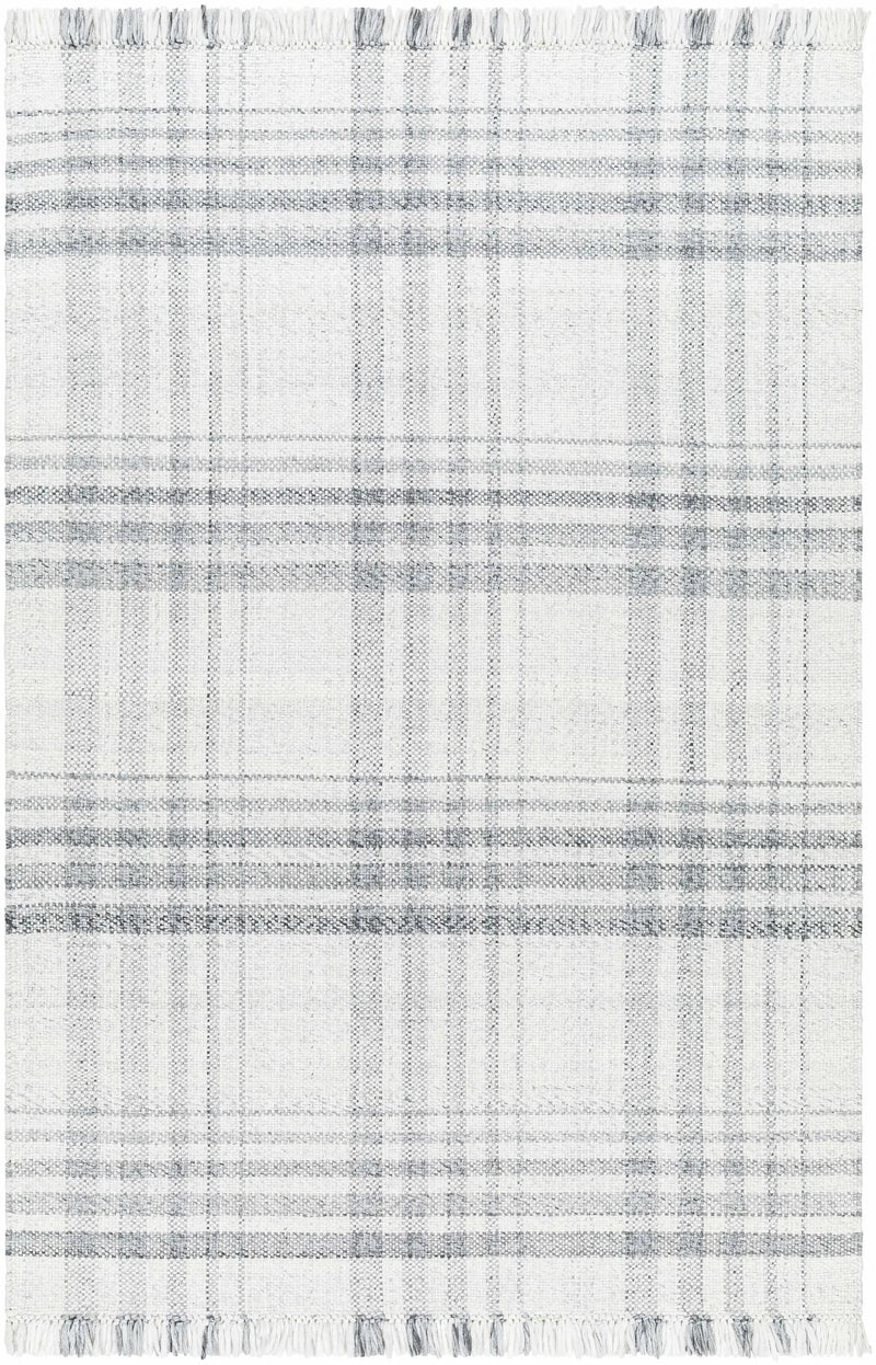 Inara Gray Plaid Area Rug - Clearance by Boutique Rugs