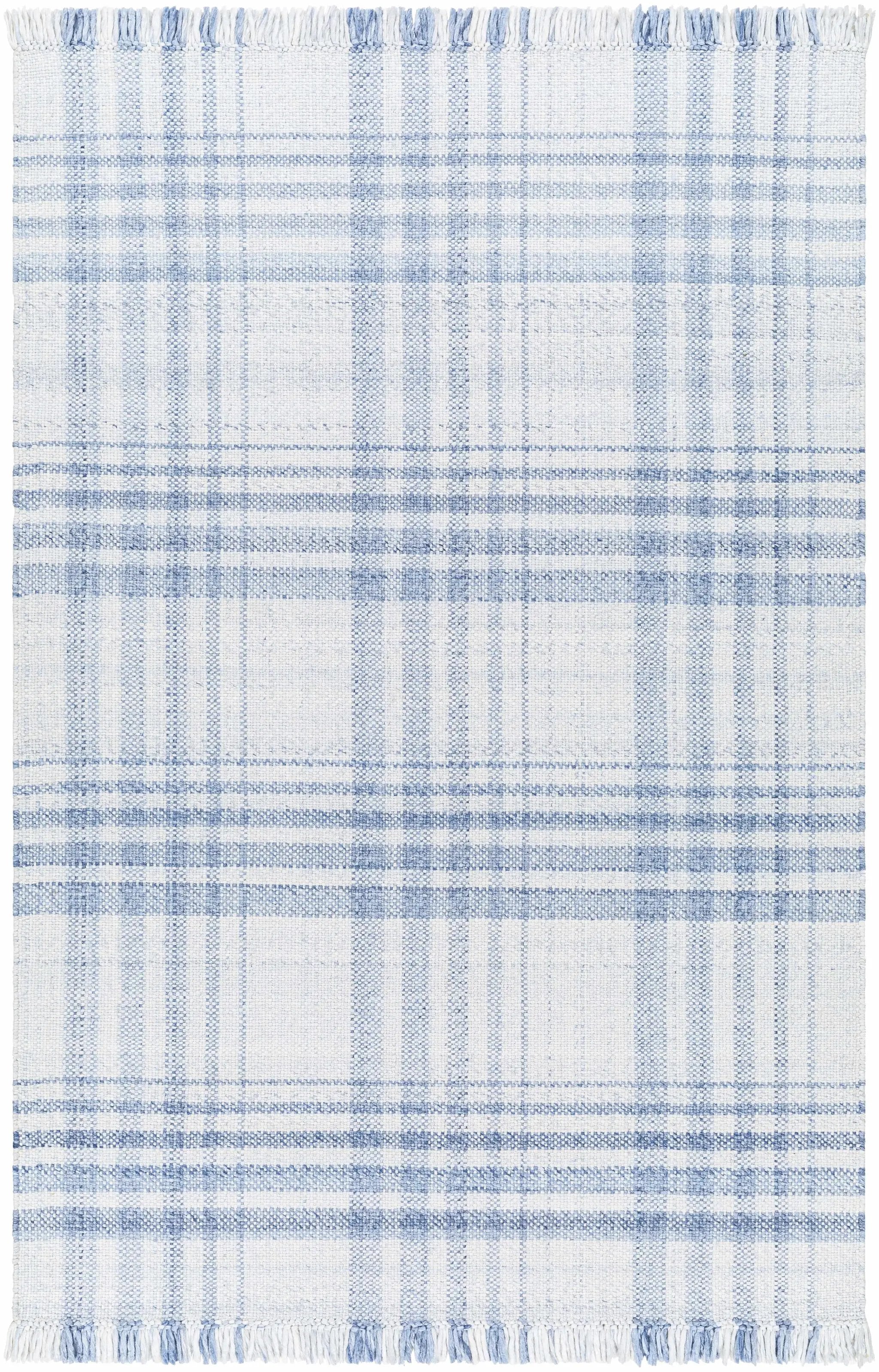 Inara Blue Plaid Area Rug by Boutique Rugs