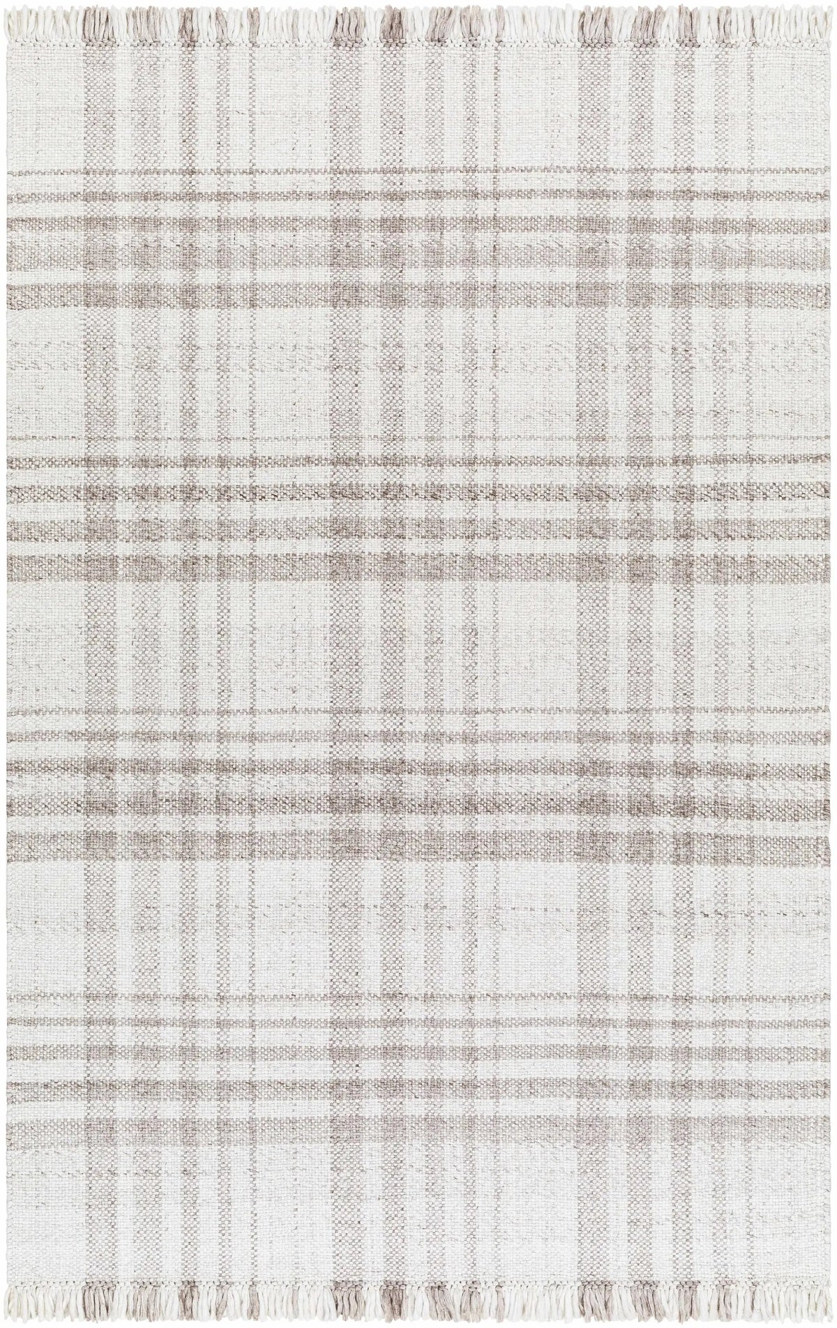 Inara Light Brown Plaid Hand Woven Area Rug, photo 9 of 9