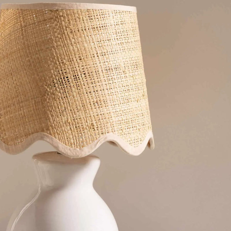 Salgareda White Ceramic Table Lamp by Boutique Rugs
