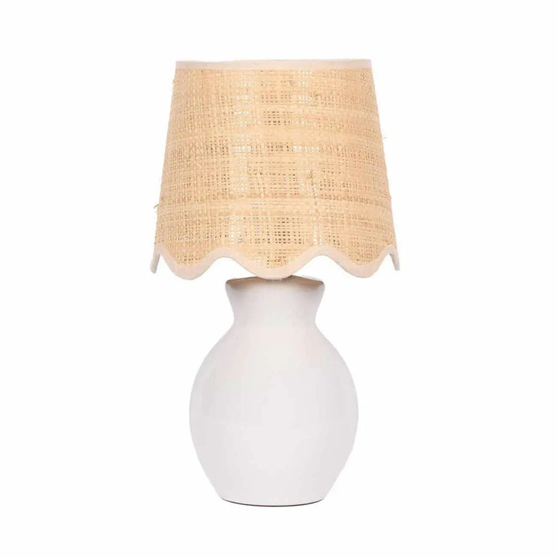 Salgareda White Ceramic Table Lamp by Boutique Rugs