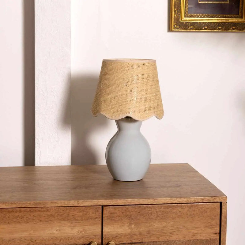 Salgareda Grey Ceramic Table Lamp by Boutique Rugs