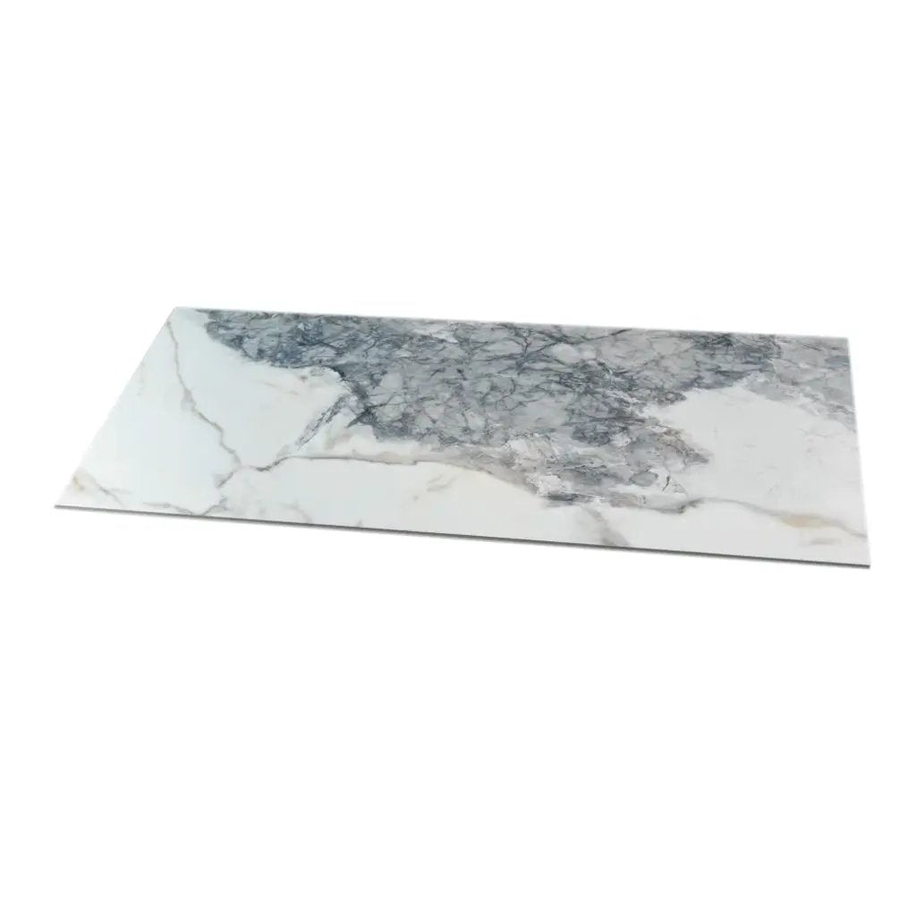Soft White with Light Gray 24x48 Matte Porcelain Large Format Tile (2 pack, 15.5 sq ft/case) by Apollo Tile