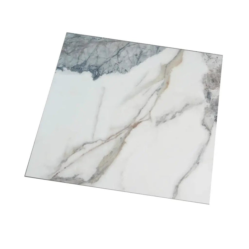 Soft White with Light Gray 32x32 Matte Square Porcelain Large Format Tile (2 pack, 13.78 sq ft/case) by Apollo Tile