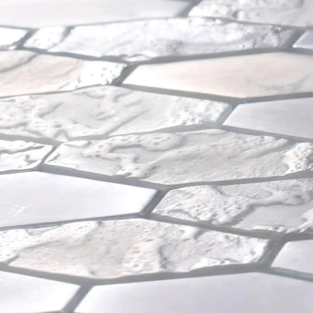 Grey 11x12 Matte Elongated Hexagon Glass Mosaic Tile (10 pack, 8.6 sq ft/case) by Apollo Tile