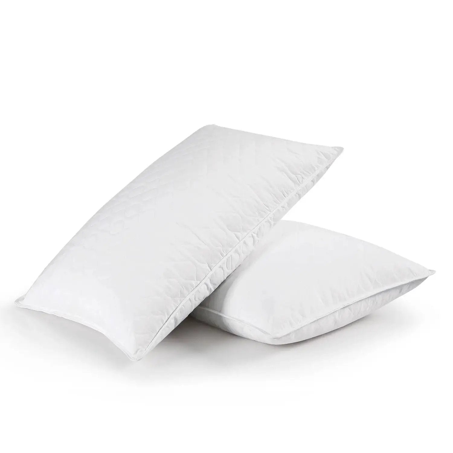 Set of 2 Machine Washable Down Feather Blend Pillow in Standard/Queen size by HomePacific