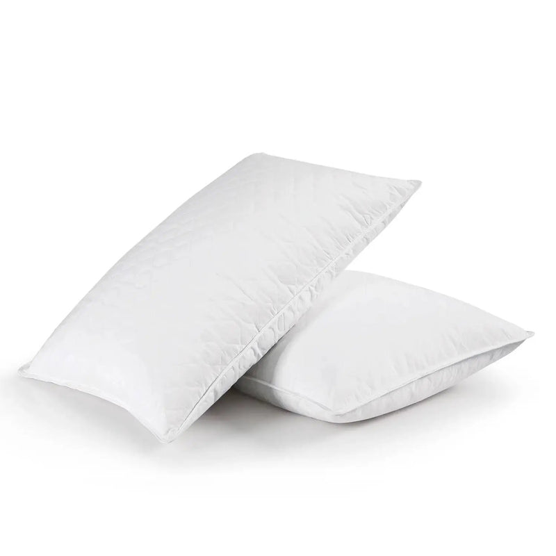 Set of 2 Machine Washable Down Feather Blend Pillow in Standard/Queen size by HomePacific