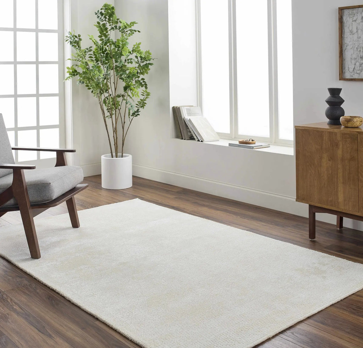 Nazih Area Rug, installed in a room 2