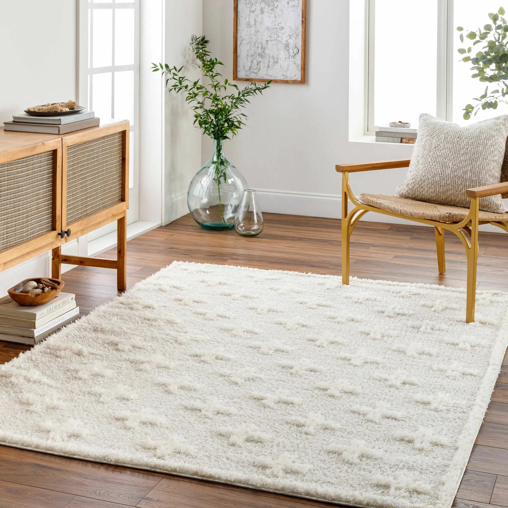 Satu Cream Area Rug by Boutique Rugs