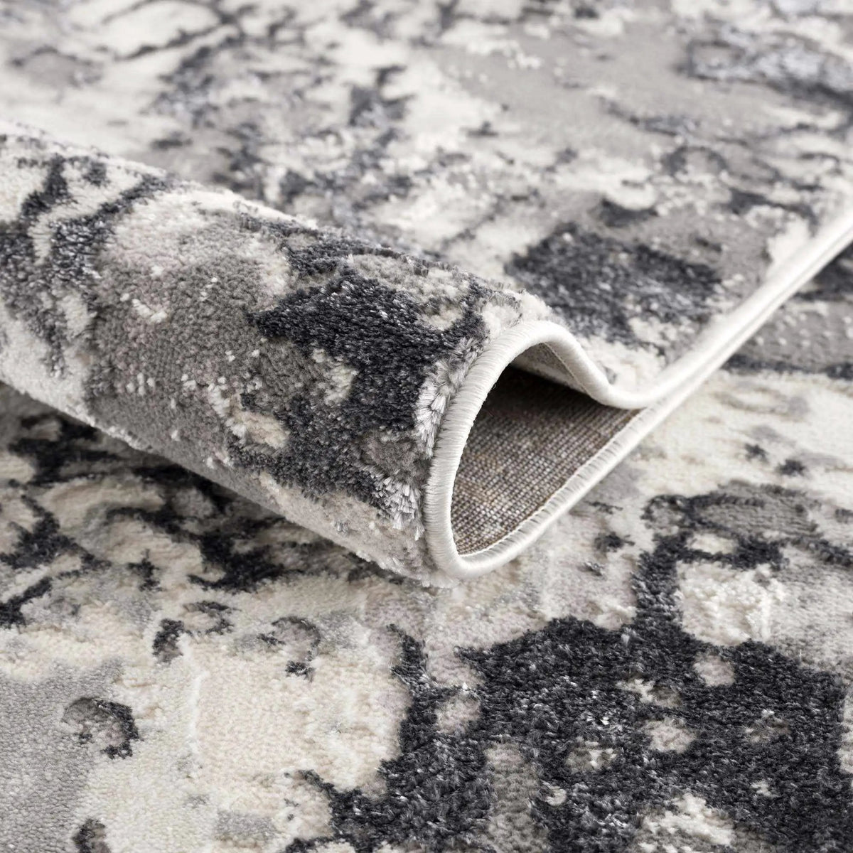 Junko Gray & Blue Marble Area Rug - Clearance, photo 4 of 13