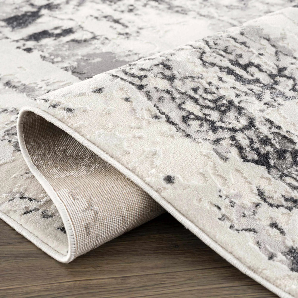 Junko Gray & Blue Marble Area Rug - Clearance, photo 5 of 13