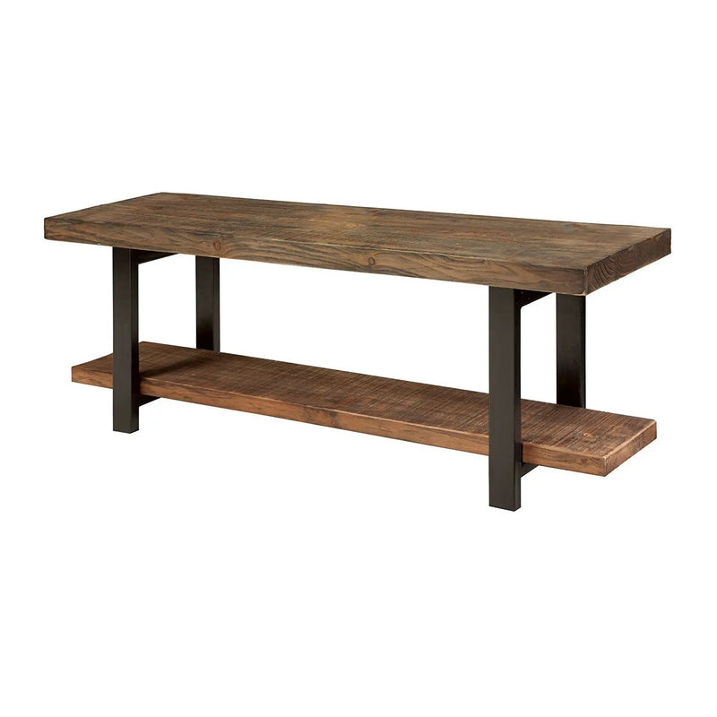 Modern Industrial Style Wood and Metal Accent Bench by HomePacific