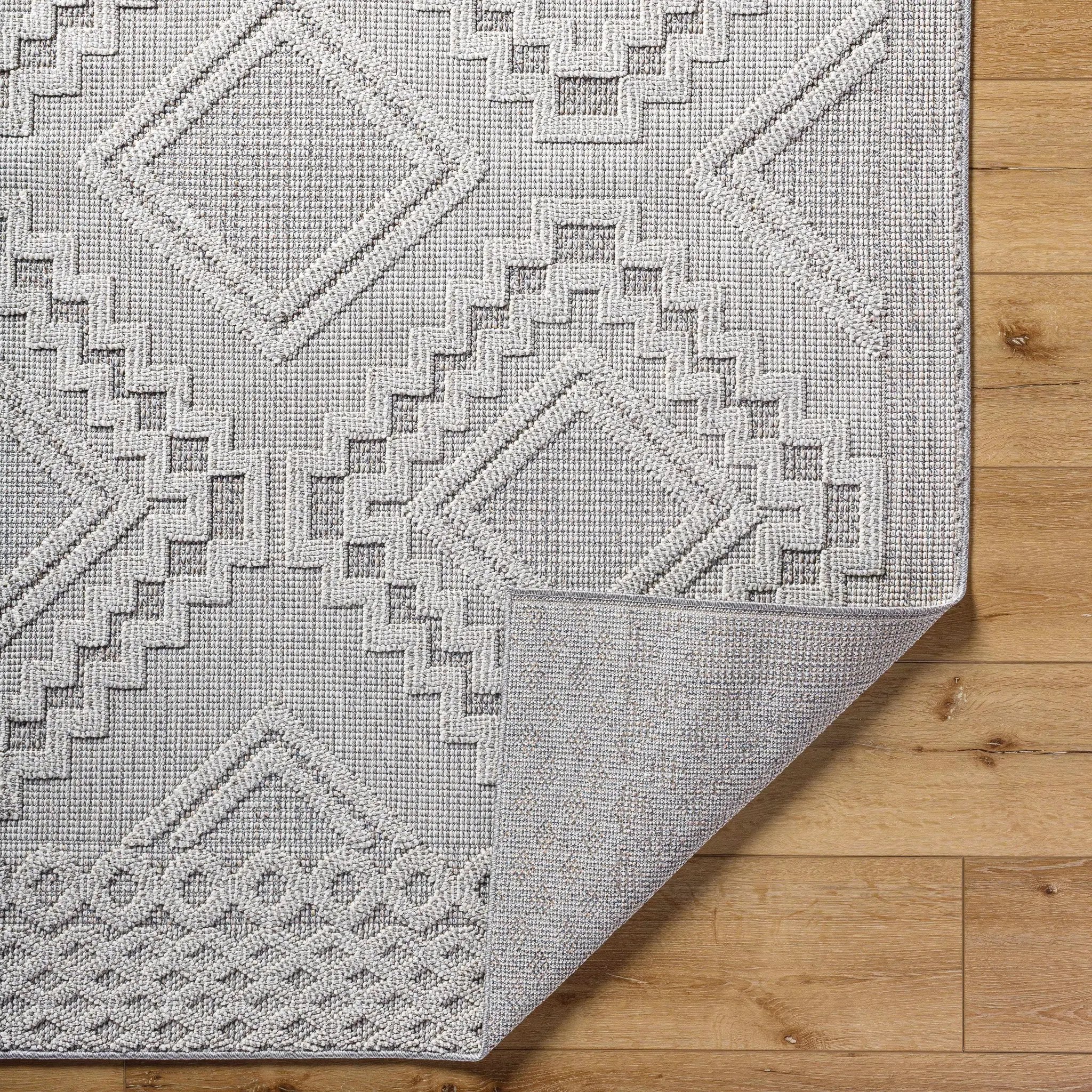 Arwid Light Gray Outdoor Area Rug - Clearance by Boutique Rugs