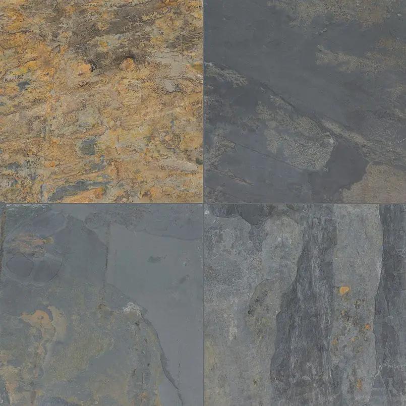 Rustic Gold Gauged Slate Tiles 12x12 close up