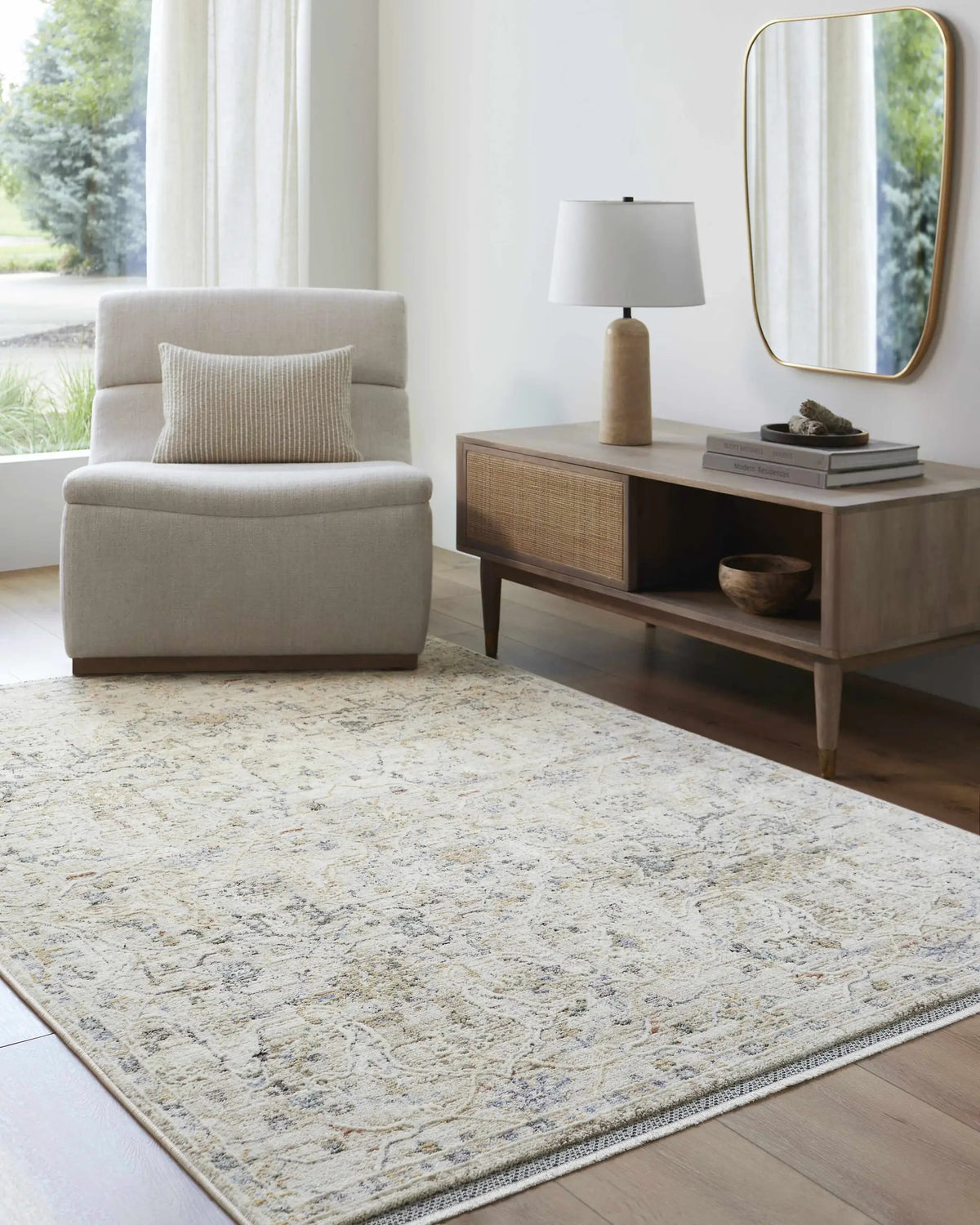 Margo Area Rug, installed in a room