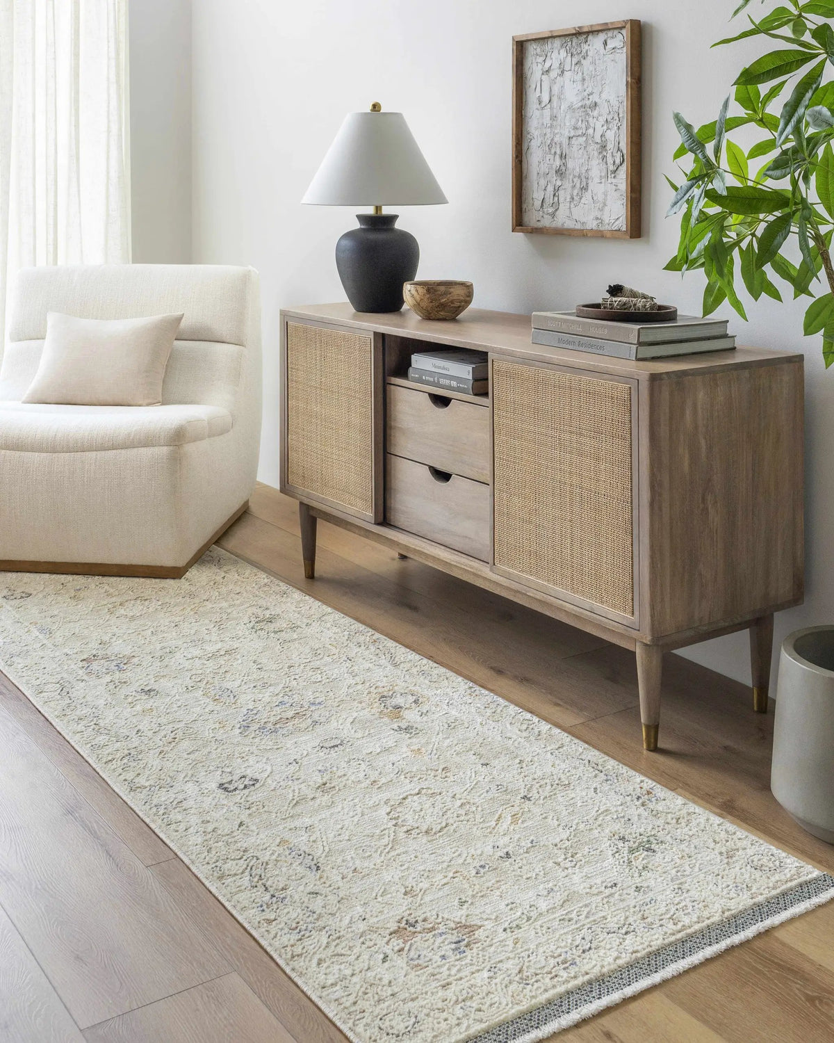 Nikki Area Rug, installed in a room