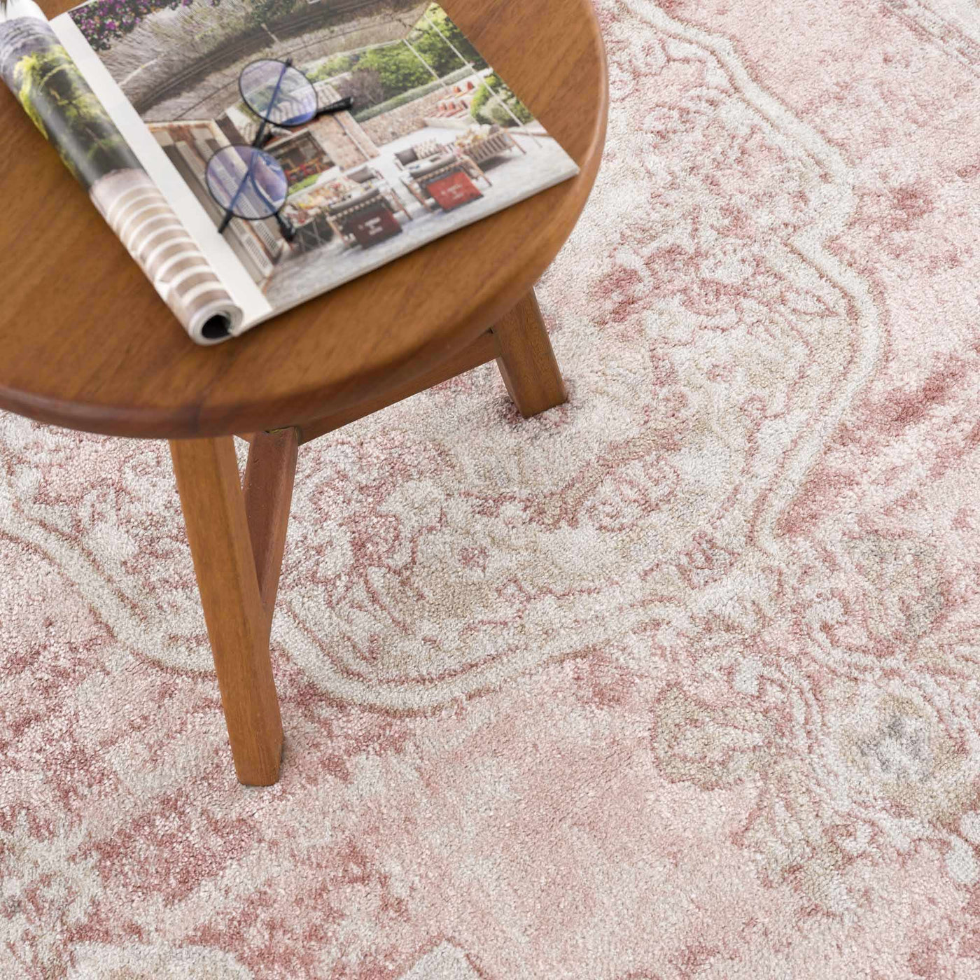 Kandos Blush & Light Pink Area Rug by Boutique Rugs