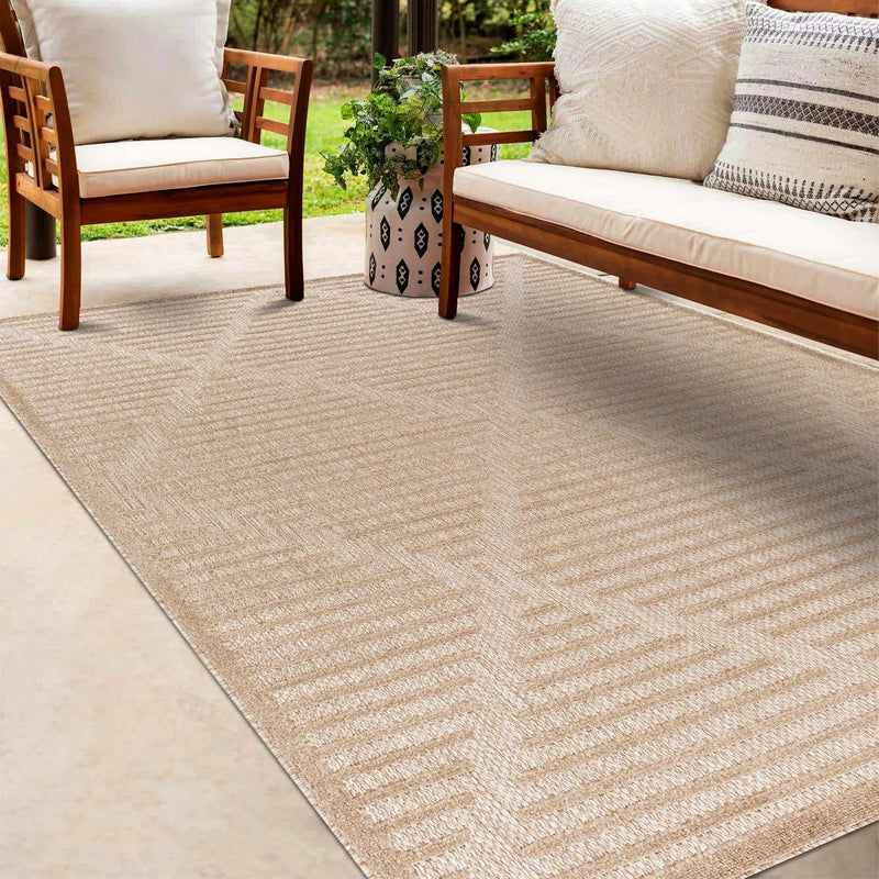 Anah Tan Outdoor Rug - Clearance by Boutique Rugs