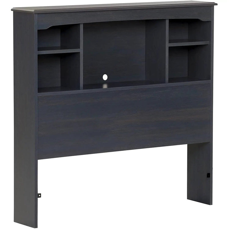 Twin size Bookcase Headboard in Dark Blueberry Finish by HomePacific