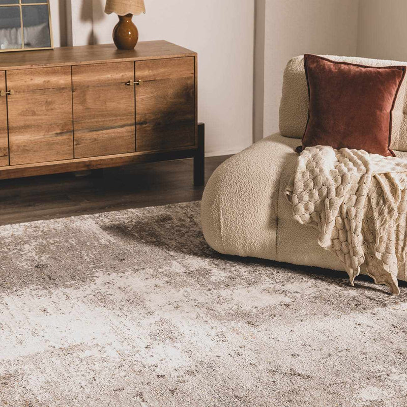 Duval Taupe Abstract Area Rug by Boutique Rugs