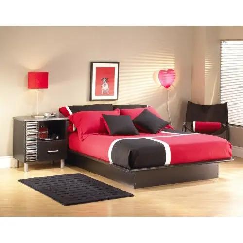Full Size Modern Platform Bed Frame in Black Finish by HomePacific