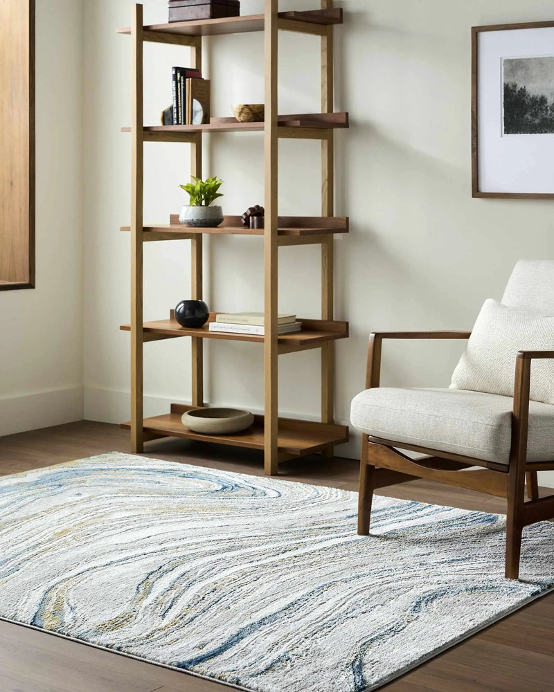 Gregg Silver Gray Marble Area Rug by Boutique Rugs