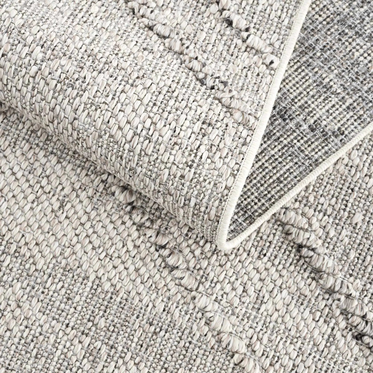Baqer Bone & Taupe Textured Performance Outdoor Rug - Clearance, photo 18 of 18