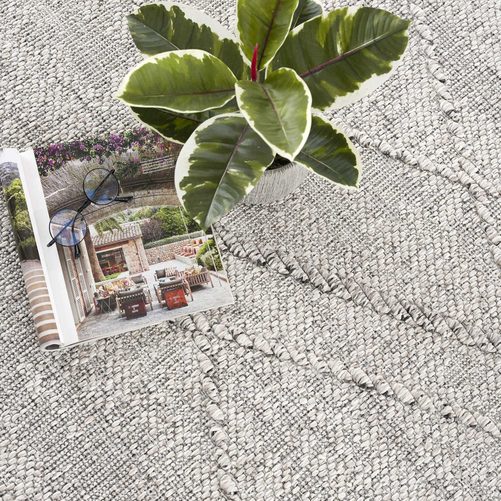 Baqer Bone & Taupe Area Rug by Hauteloom