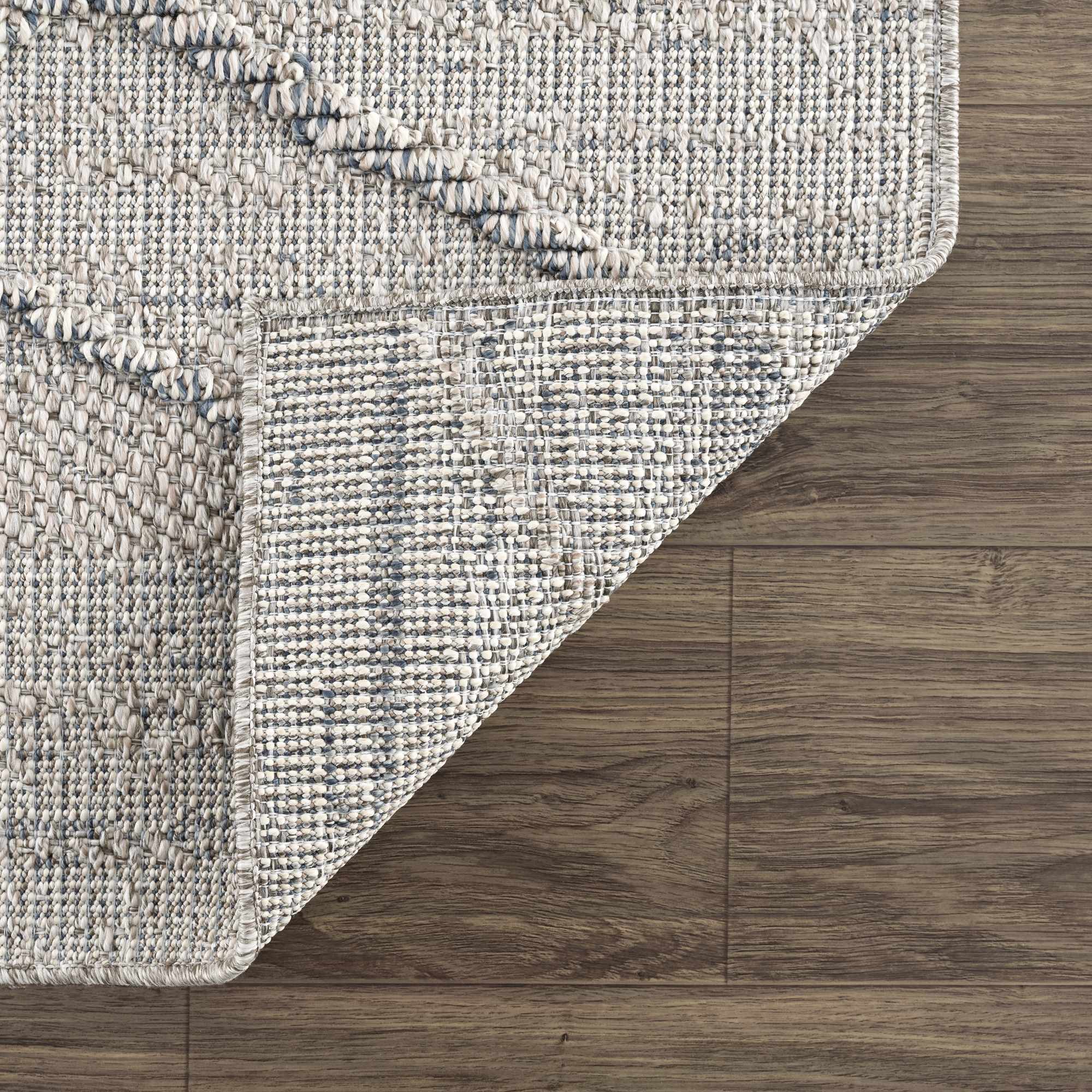 Baqer Taupe & Gray Textured Performance Outdoor Rug - Clearance by Boutique Rugs