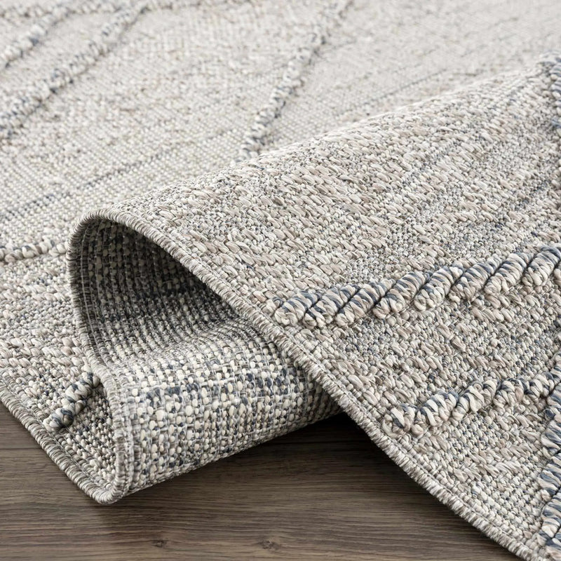 Baqer Taupe & Gray Textured Performance Outdoor Rug - Clearance by Boutique Rugs