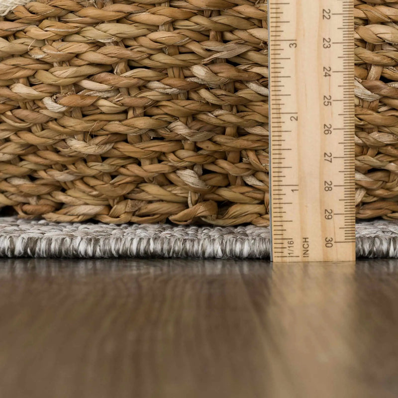 Baqer Taupe & Gray Textured Performance Outdoor Rug - Clearance by Boutique Rugs