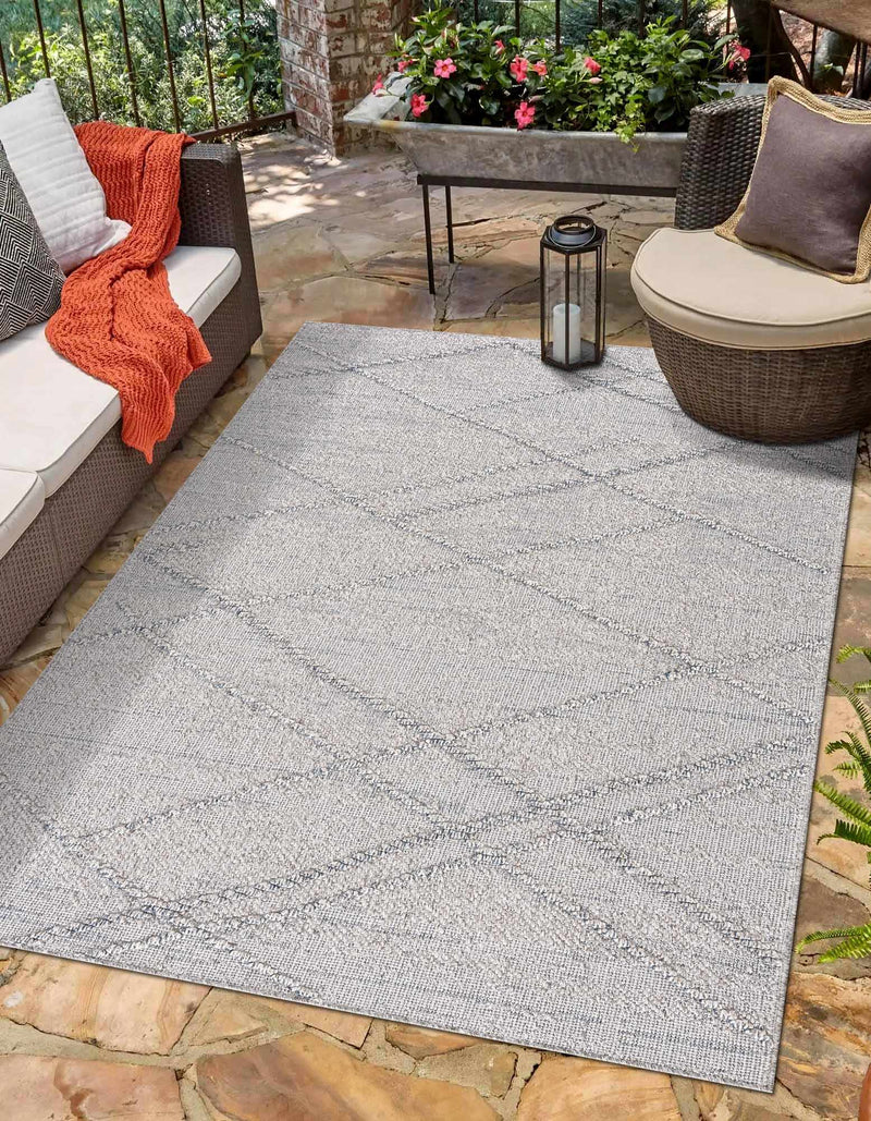 Baqer Taupe & Gray Textured Performance Outdoor Rug - Clearance by Boutique Rugs