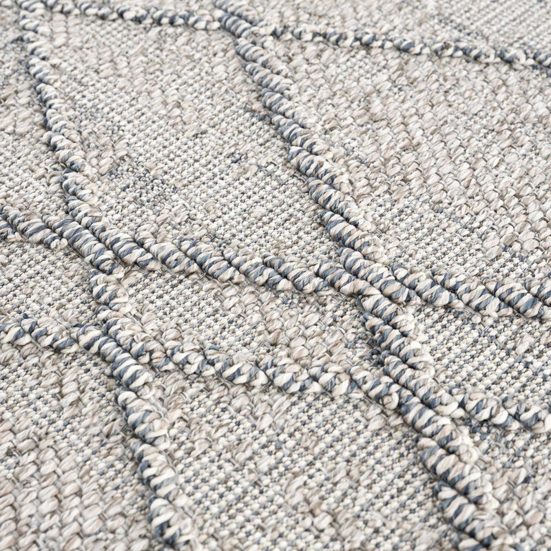 Baqer Taupe & Gray Textured Performance Outdoor Rug - Clearance by Boutique Rugs
