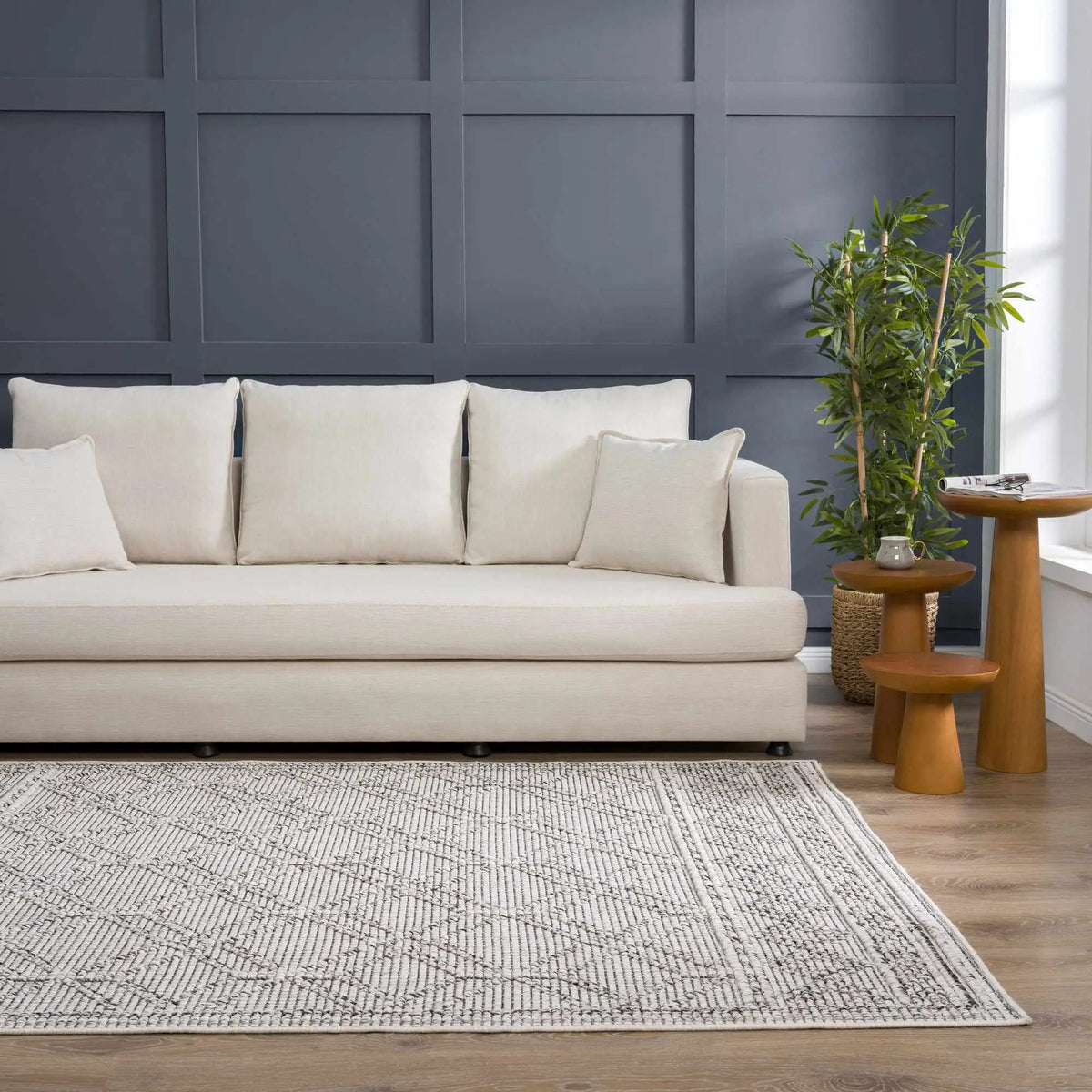 Diah Bone Outdoor Area Rug - Clearance, installed in a room 3