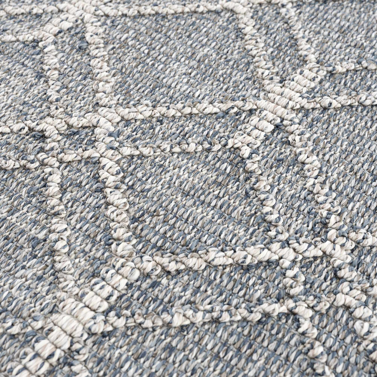 Diah Gray Blue & Bone Outdoor Area Rug - Clearance, photo 13 of 18