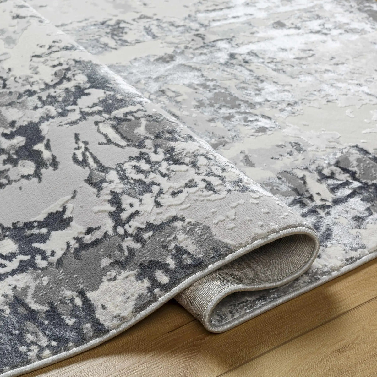Junko Gray & Blue Marble Area Rug - Clearance, photo 12 of 13