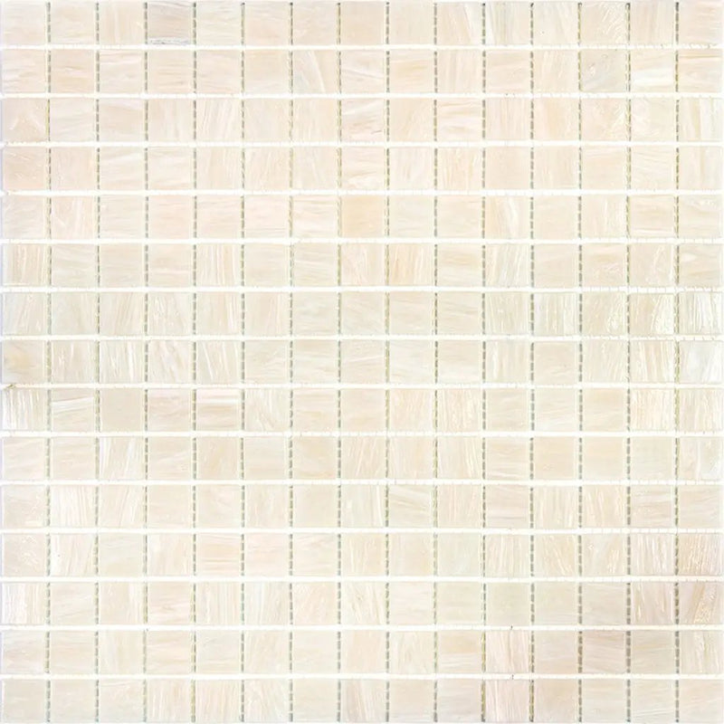 Nude Beige 12x12 Glossy Uniform Square Glass Mosaic Tile (20 pack, 20 sq ft/case) by Apollo Tile