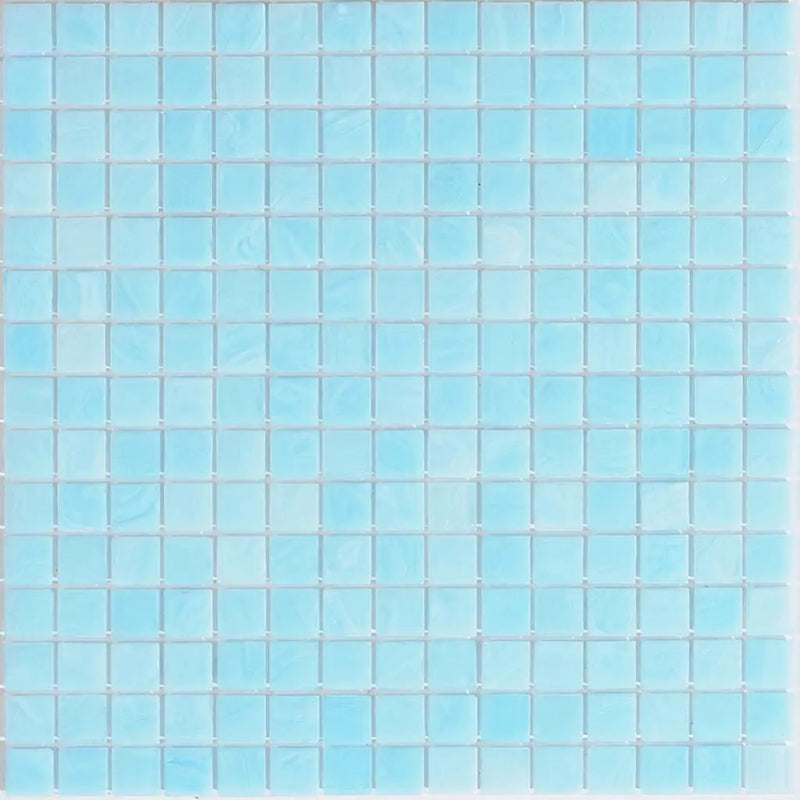 Baby Blue 12x12 Glossy Uniform Square Glass Mosaic Tile (20 pack, 20 sq ft/case) by Apollo Tile