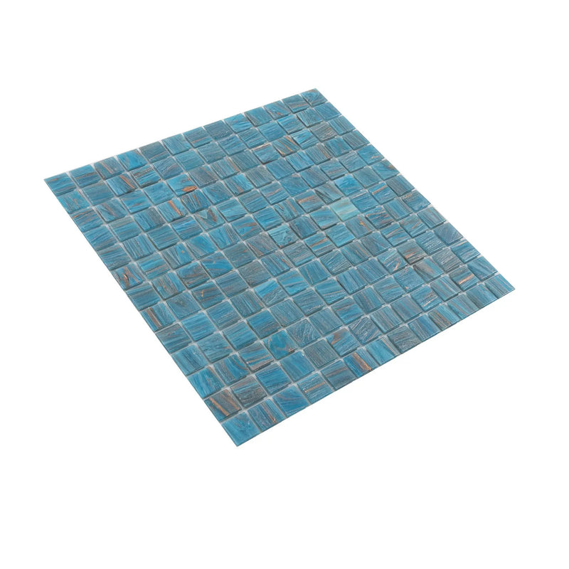 Bright Cerulean Blue 12x12 Glossy Uniform Square Glass Mosaic Tile (20 pack, 20 sq ft/case) by Apollo Tile